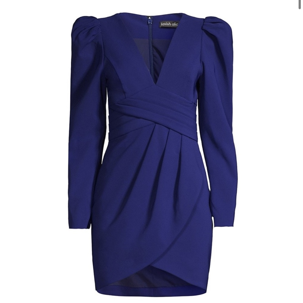 Lavish Alice Pleated Tulip-Hem Minidress